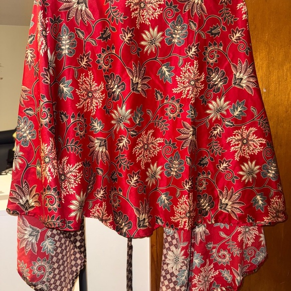 Floral red hippie shirt - Picture 2 of 2